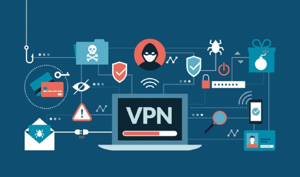 ilustração que mostra uma vpn e para que é utilizada